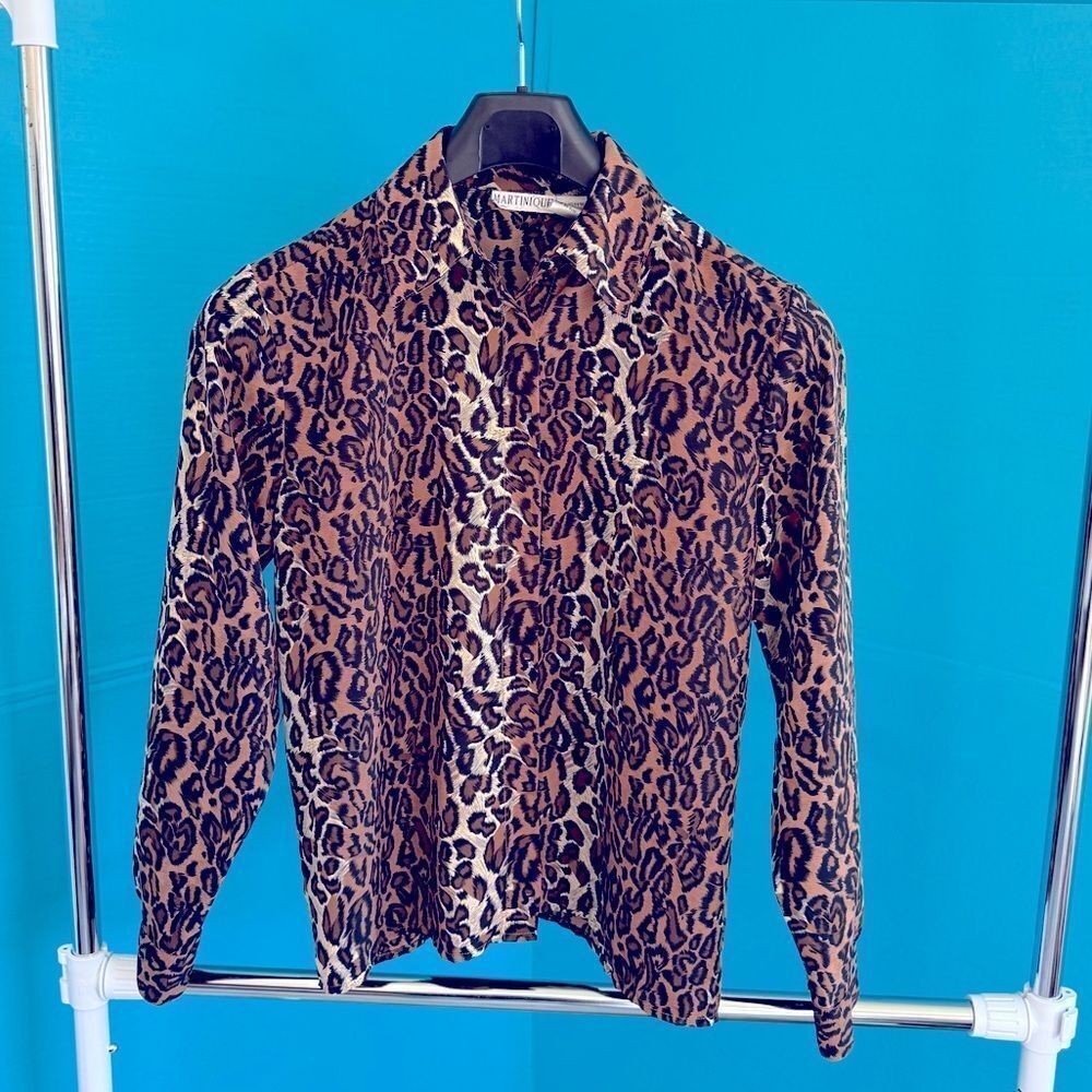 Martinique‎ Leopard Print Long Sleeve blouse